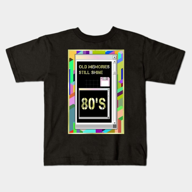 80s Old Memories Kids T-Shirt by neogu